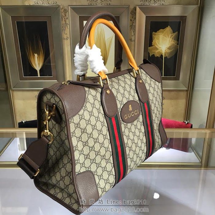 GUCCI 古馳男包 新款 459311 啡pvc配皮 Gucci男公事包 男士手提包 可肩背